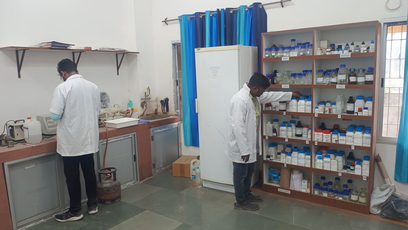 Avian Test Lab chemical testing room with materials and reagents